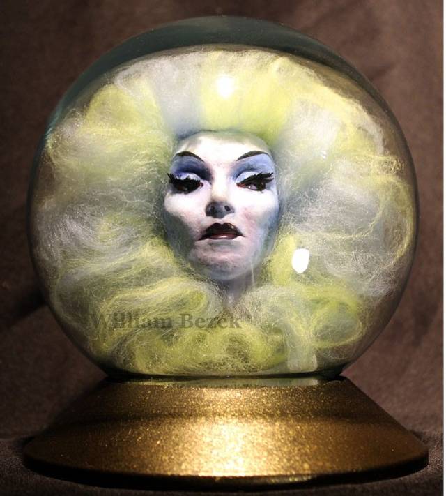 Homemade Madame Leota crystal ball head / Boing Boing
