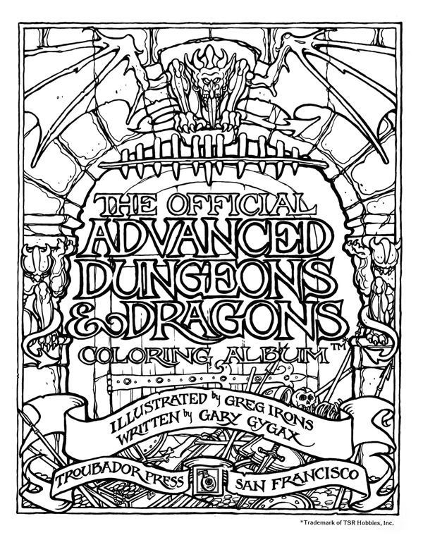 The Official Advanced Dungeons & Dragons Coloring Album (1979) scan