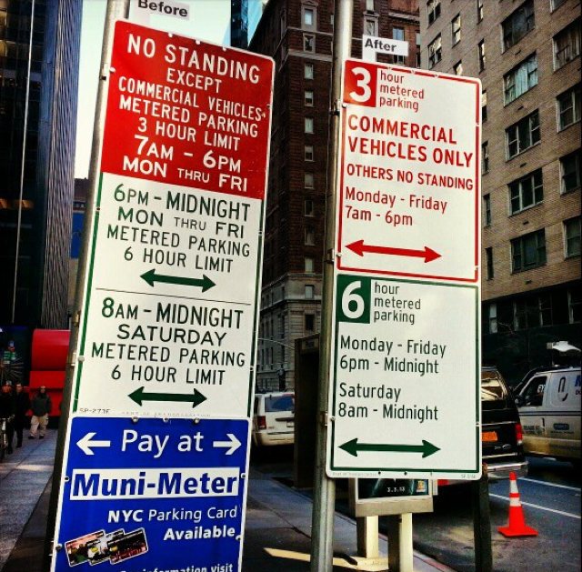 NYC's new parking signs are great information design / Boing Boing