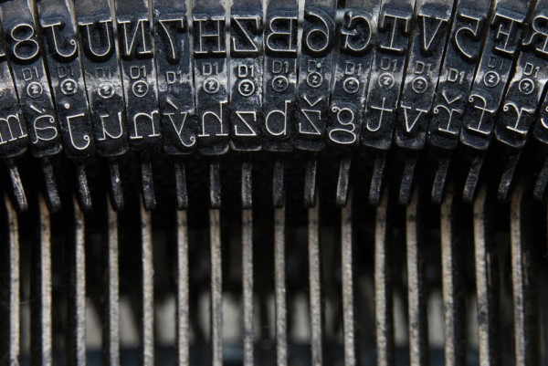 "Letters on typewriter," by Malota, via Shutterstock.