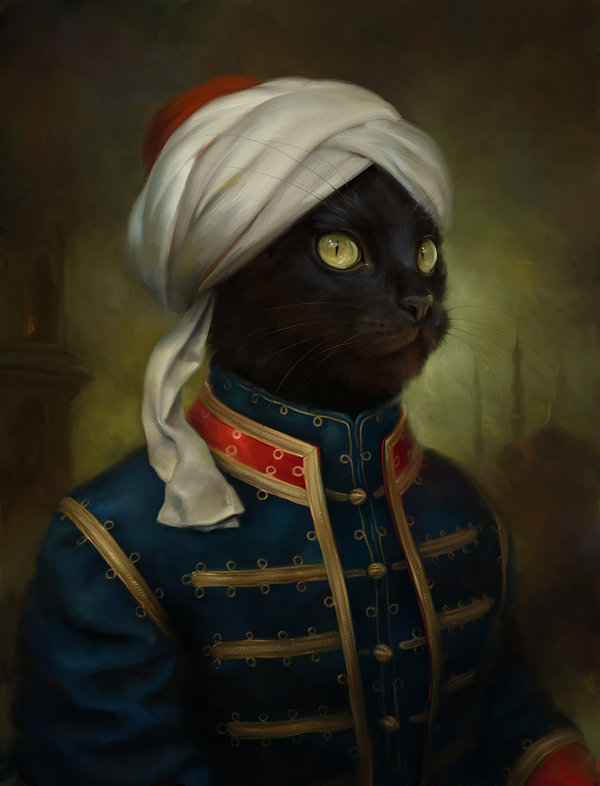 The formal cat fantasy portraiture of Eldar Zakirov