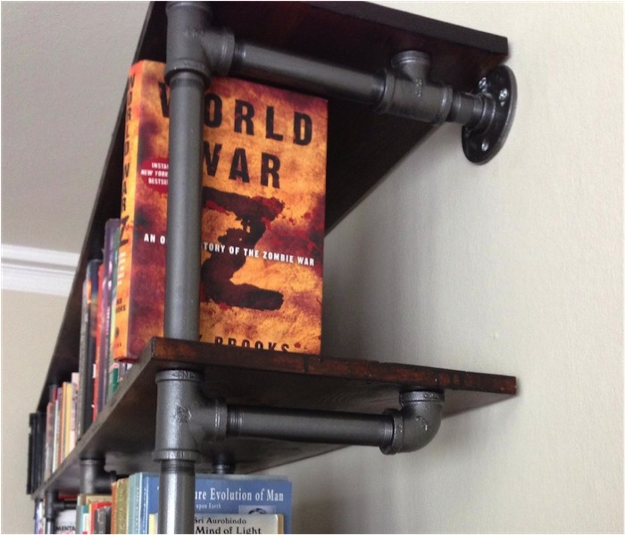 DIY pipeandwood shelves Boing Boing