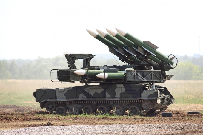 Russian military BUK-M2 missile system at a demonstration race on July 4, 2010 in Zhukovsky, Russia. (Shutterstock)