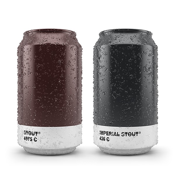 Beer labels match brewed contents to Pantone color