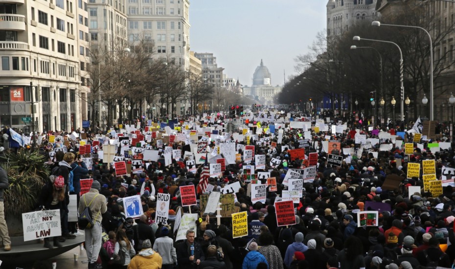 Justice for All Thousands march on Washington to protest killings by