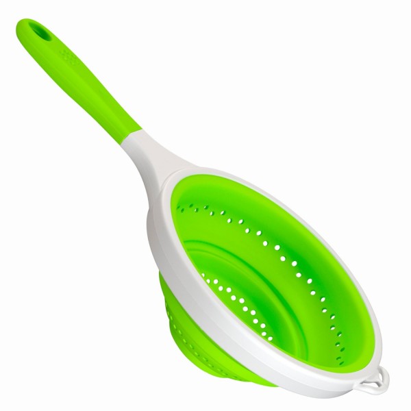 Food Strainer / Food Steamer Combo Colander - The Magic Strainer - Collapsible to 1" Flat and Fits in Any Kitchen Space.