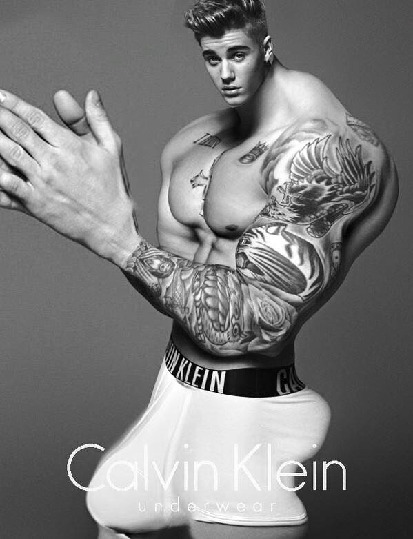 Think Justin Bieber's Calvin Klein underwear ad was Photoshopped a bit