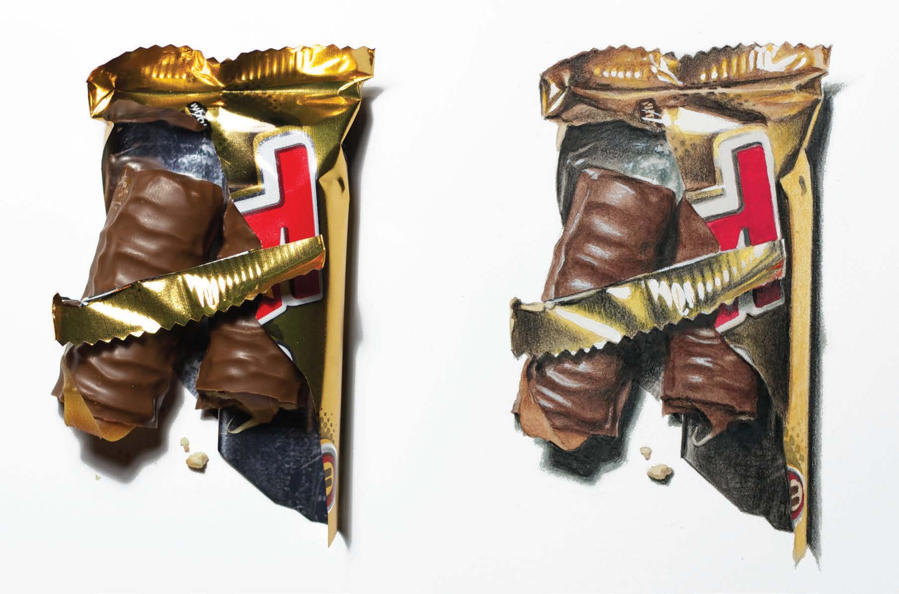 How to draw hyperrealistic chocolate bars / Boing Boing