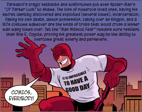 Explore Daredevil’s comic book origins with these simple illustrations