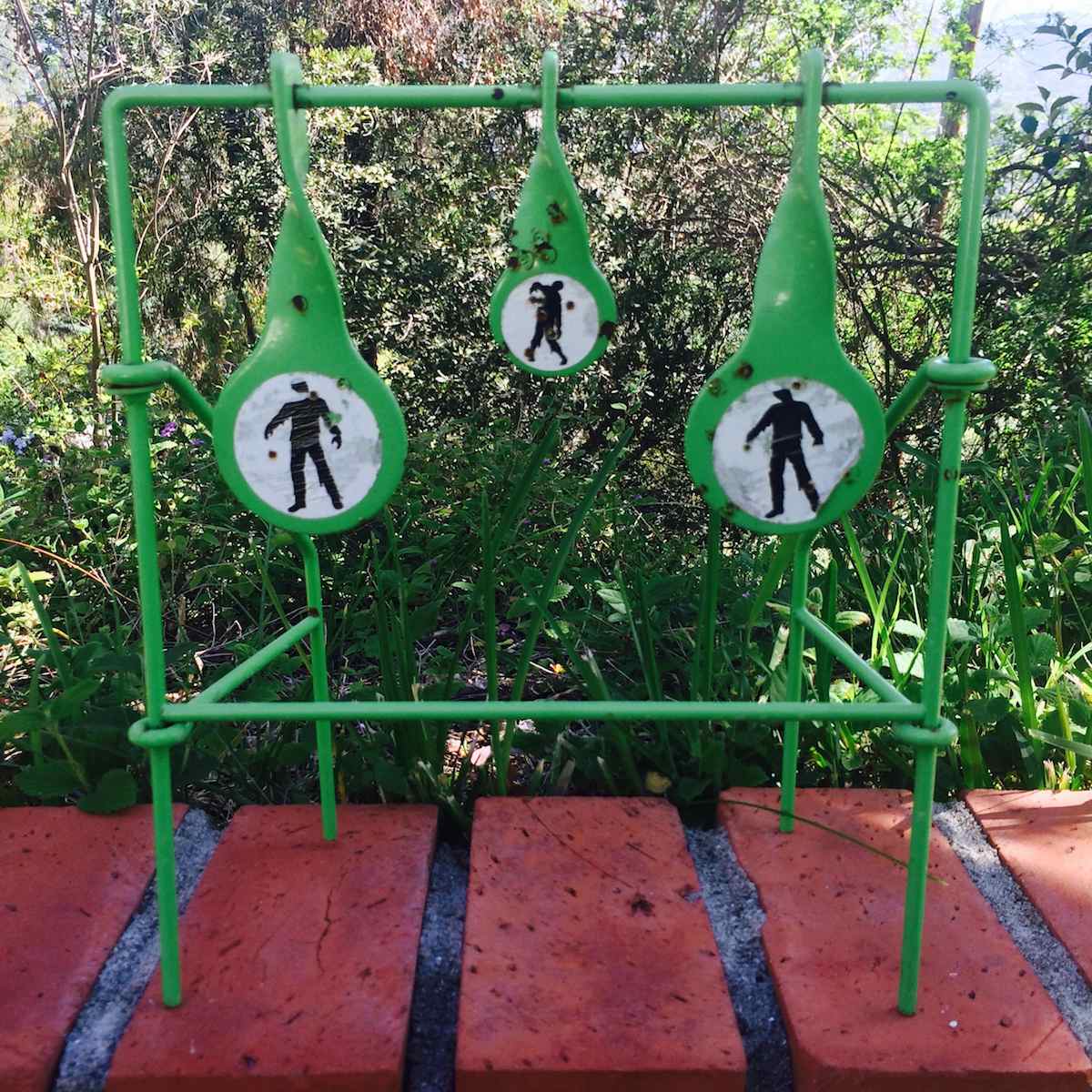 Slingshots are perfect for shooting zombie targets and tin cans on a