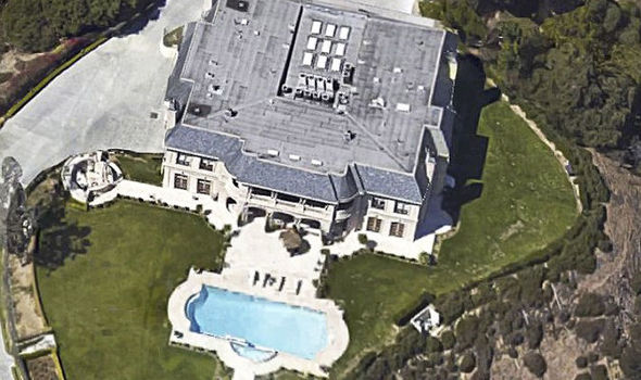 Aerial view of the mansion where Majed Abdulaziz Al-Saud was arrested