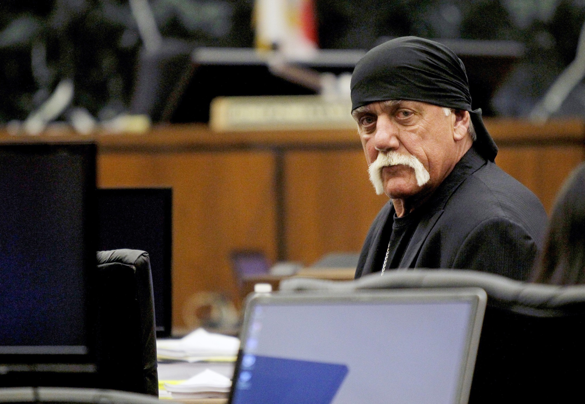 Terry Bollea, aka Hulk Hogan, sits in court during his trial against Gawker Media, in St Petersburg, Florida March 17, 2016.  Reuters