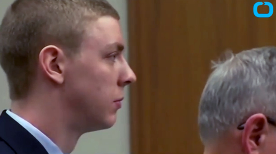 Convicted rapist Brock Turner, in court