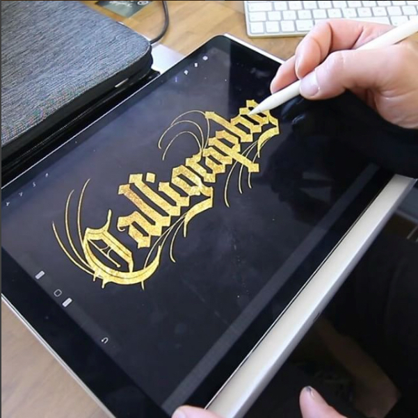 calligraphy using iPad and modified Apple Pencil / Boing Boing