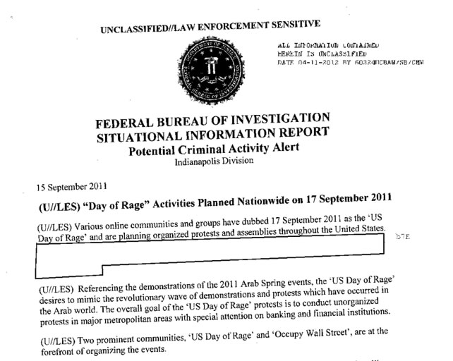 Report: FOIA'd FBI Documents Point To Secret, Nationwide Occupy ...