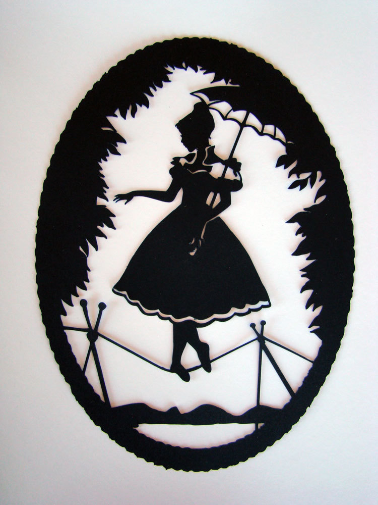 Haunted Mansion tightrope walker paper silhouettes / Boing ...