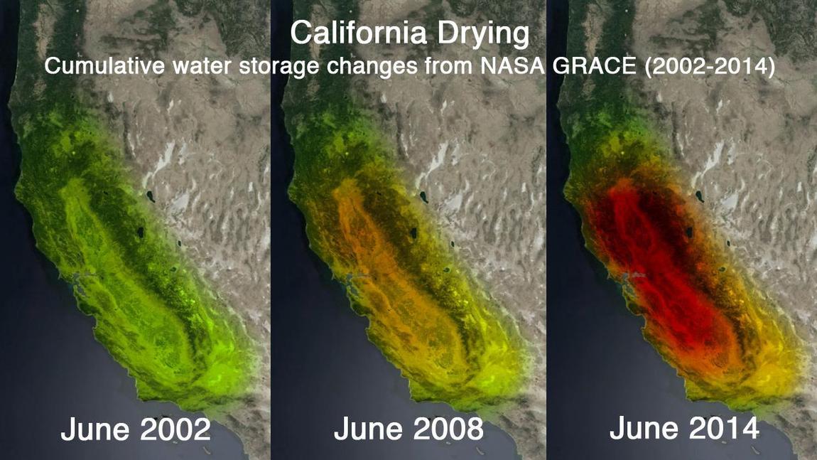 The California Drought Looks Worse From Space: Shocking NASA Satellite ...