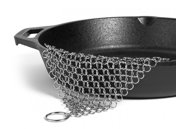 Hudson Cast Iron Cleaner XL 7x7 Premium Stainless Steel Chainmail Scrubber