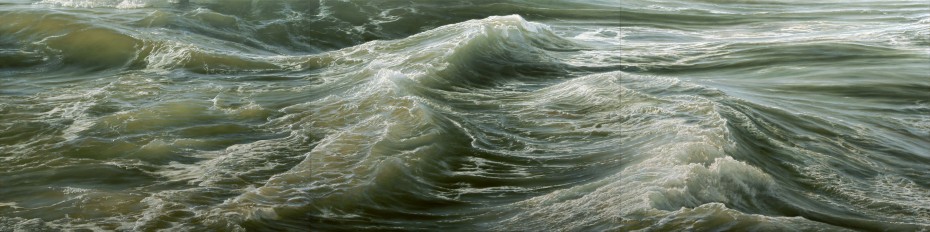 Deep Water No.1, 2010, oil on canvas, 72" x 288"