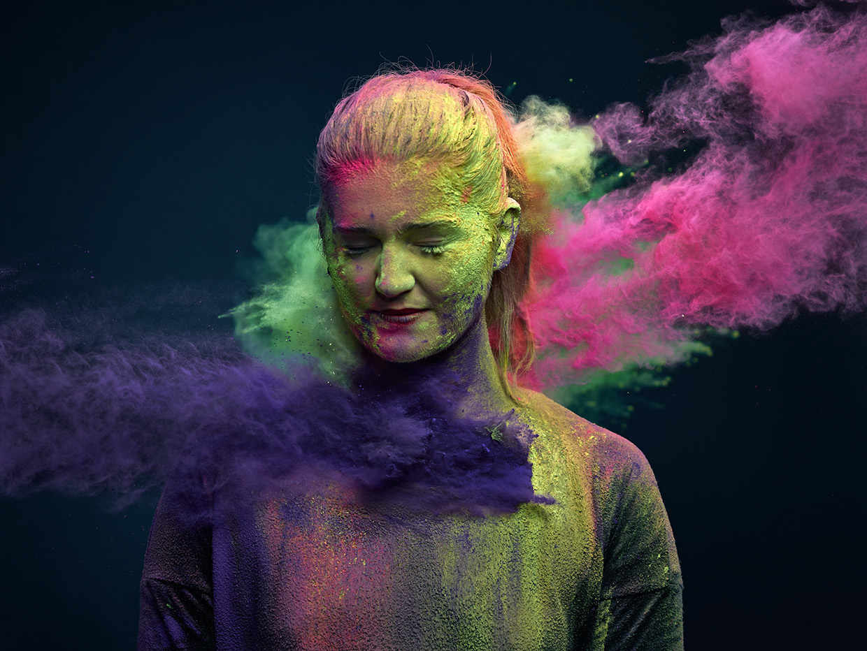 Colorful Holi Powders Make Striking Vibrant Portraits Boing Boing 