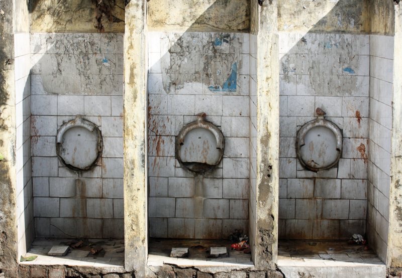 TIL that in London there are public urinals that automatically rise ...