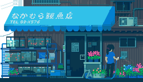 Gorgeous animated pixel-art depicting everyday Japan / Boing Boing