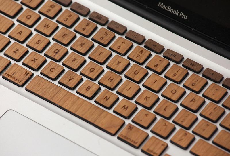 Glowforge wood veneer keyboard