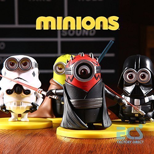 4PCS Minions Star Wars Despicable Me Darth Vader Maul Trooper Cos Action Figure Toys