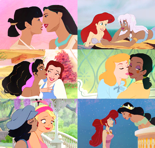 See Disney Princesses Fall In Love With Each Other