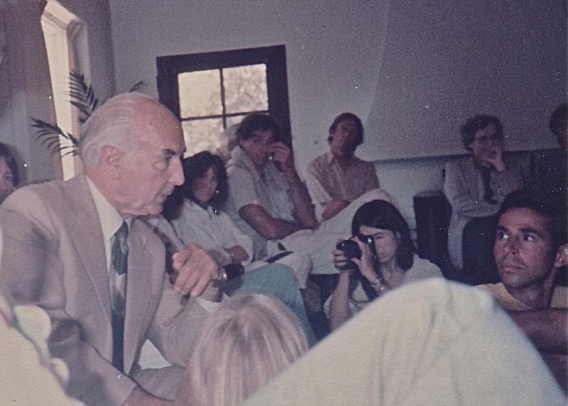 Albert Hofmann with attendees
