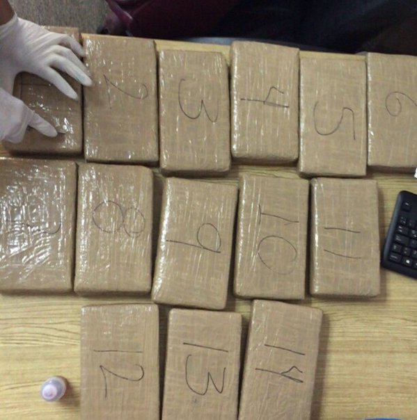 The seized cocaine. Photo: @PoliciaFedMx