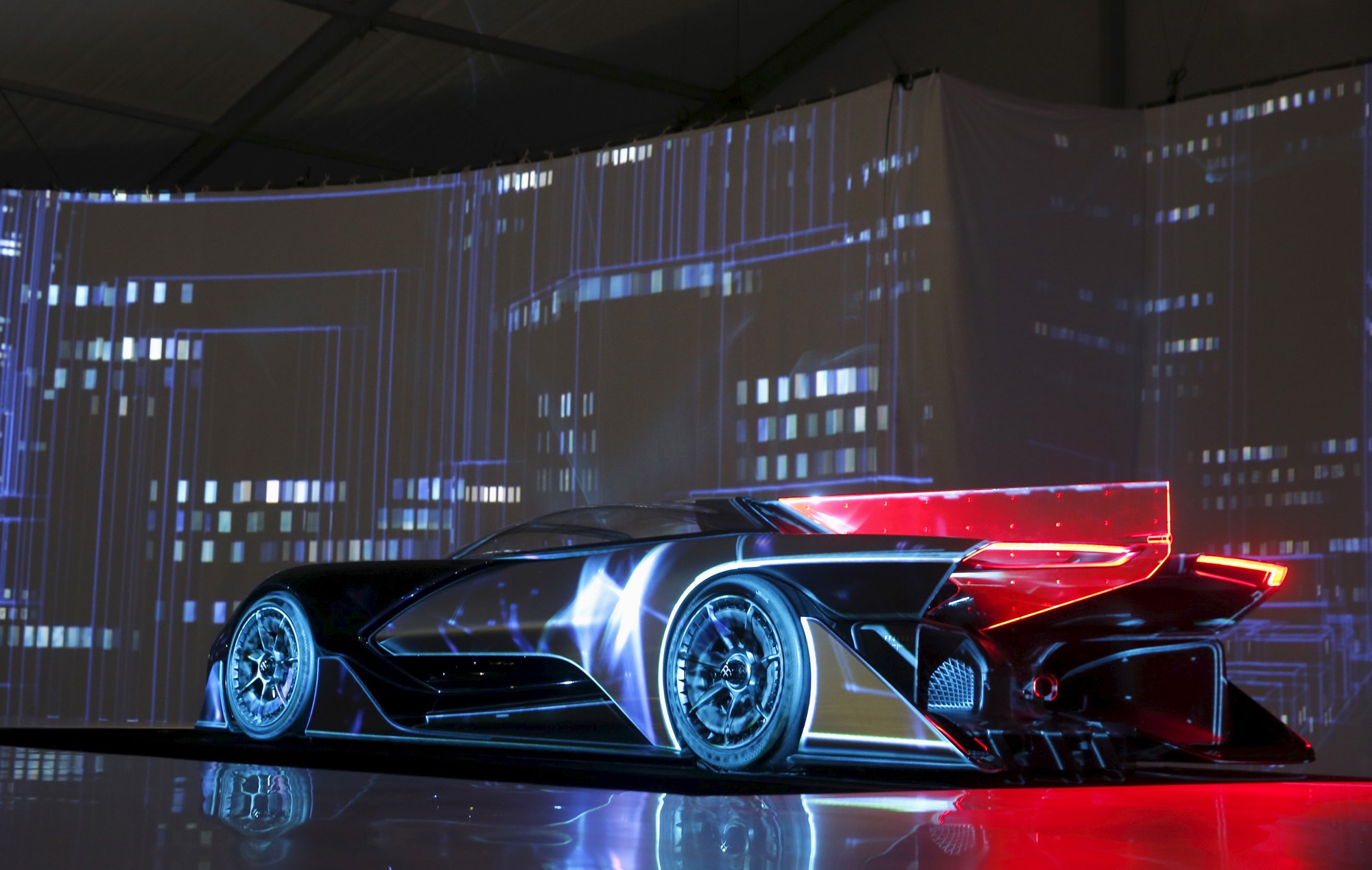 The Faraday Future FFZERO1 electric concept car is unveiled. REUTERS