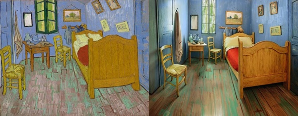 Van Gogh's Bedroom Painted and Real