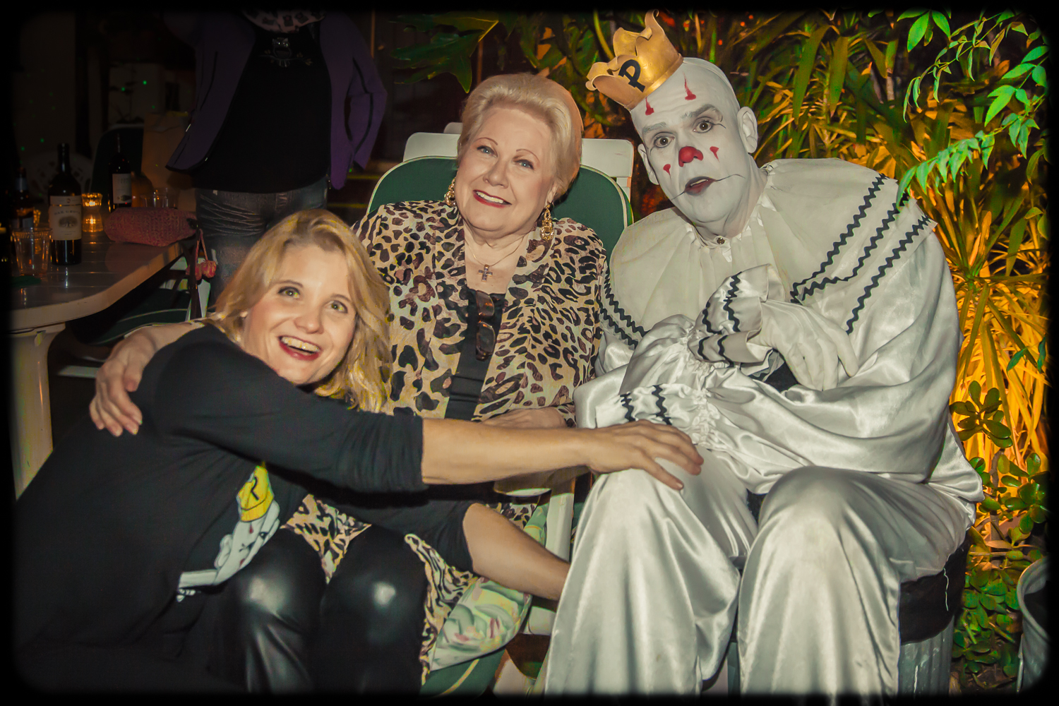 Irene Larsen (center) with daughter Erika and friend Puddles the Clown. Photo: Star Foreman