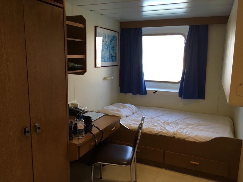 Before I left the United States, I worried that my cabin on the ship would resemble the inside of a sardine can, but it is actually quite spacious and comfortable.