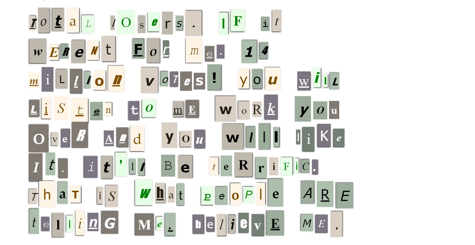 Ransom note font generator