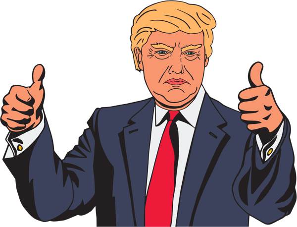 Donald Trump Vector Clipart by GDJ CC0 / Public Domain License.