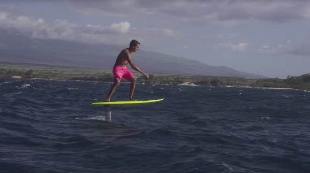 Hydrofoil Surfing On Open Ocean Swells Boing Boing