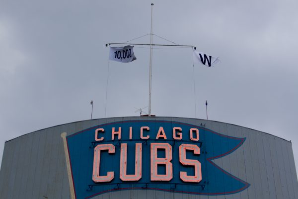 Flying the W at Wrigley Field for the win. 
