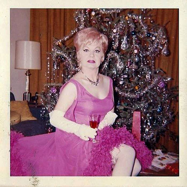 Middle-Aged Women Posing Next To Christmas Trees from the 1950s-60s (25)