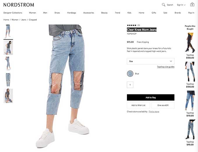Clear knee mom jeans / Boing Boing