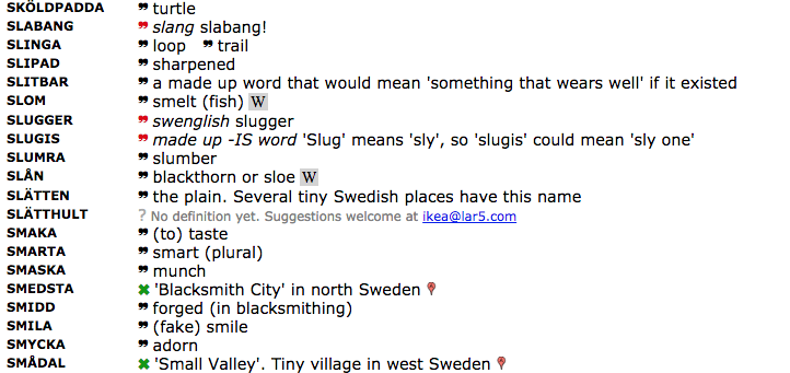Swedish To English Ikea Product Name Dictionary Boing Boing