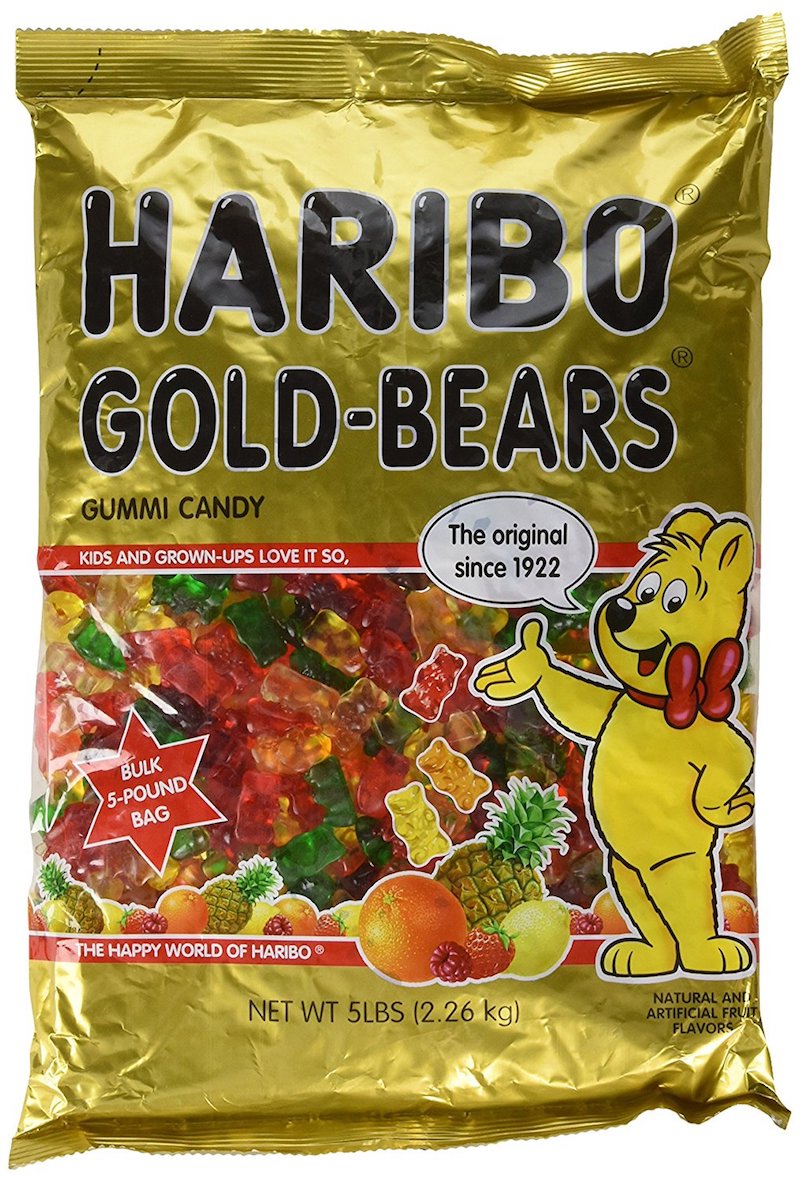This. five pound bag of Haribo Gummy Bears. 