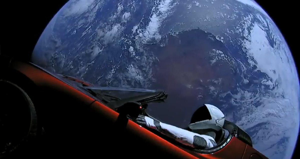 car in space / Boing Boing