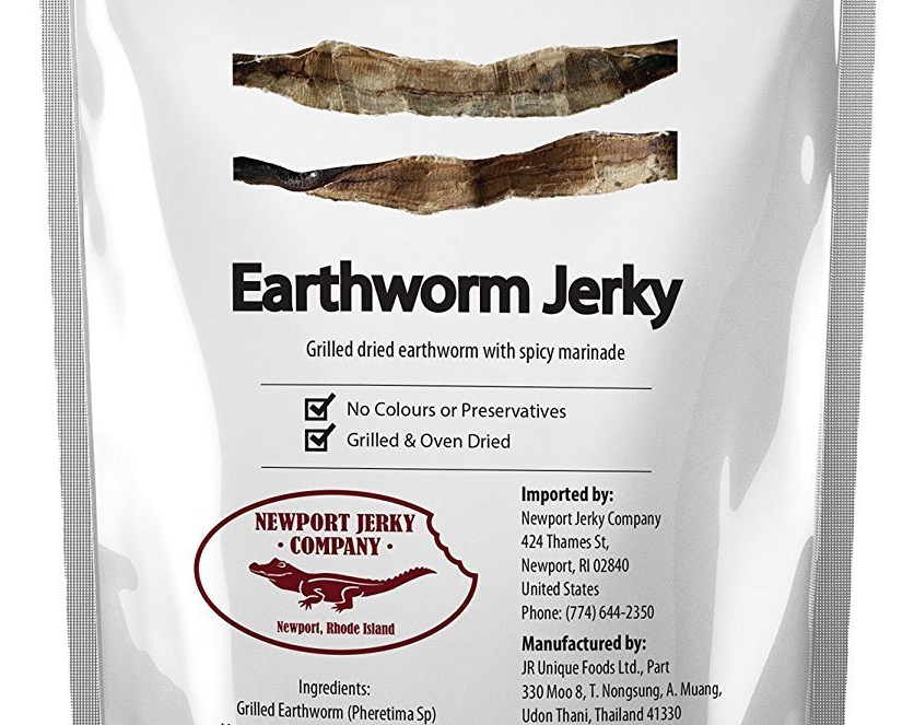 Earthworm jerky exists, unfortunately