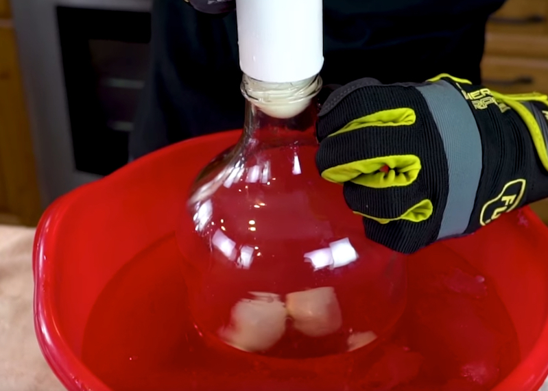 Plunging Scalding Hot Glassware Into Ice Water Is Not Very Safe But It Does Create Tremendous Pressure Enough To Suck Ten Eggs Into A Jug With A Mouth Plunging Scalding Hot Glassware Into Ice Water Is Not Very Safe But It Does Create Tremendous Pressure Enough To Suck Ten Eggs Into A Jug With A Mouth