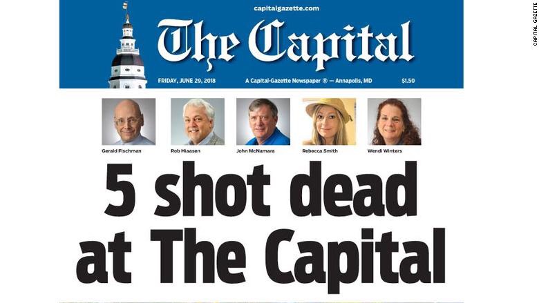 Capital Gazette publishes despite newsroom attack