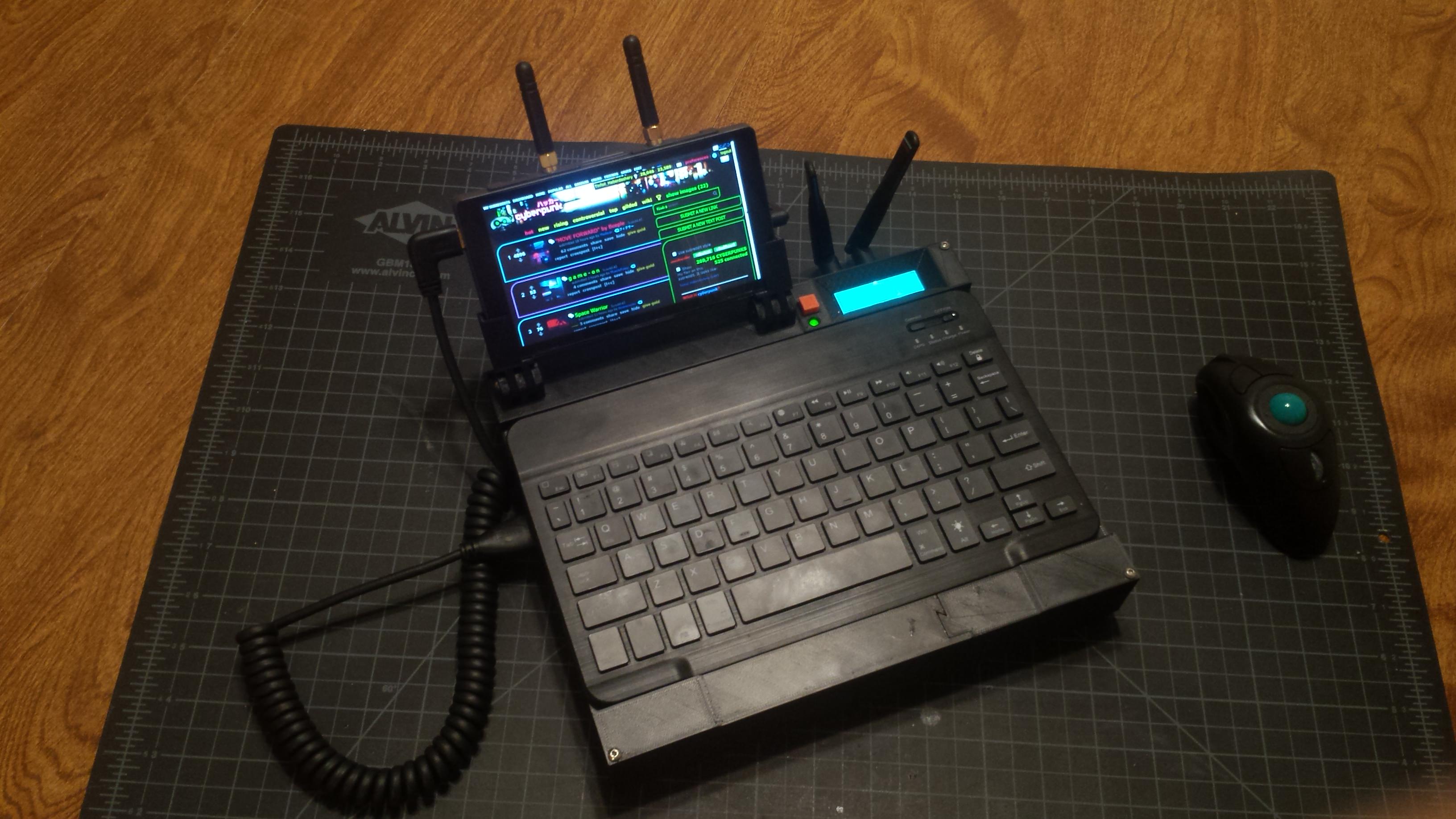 The working prototype of my cyberdeck is complete