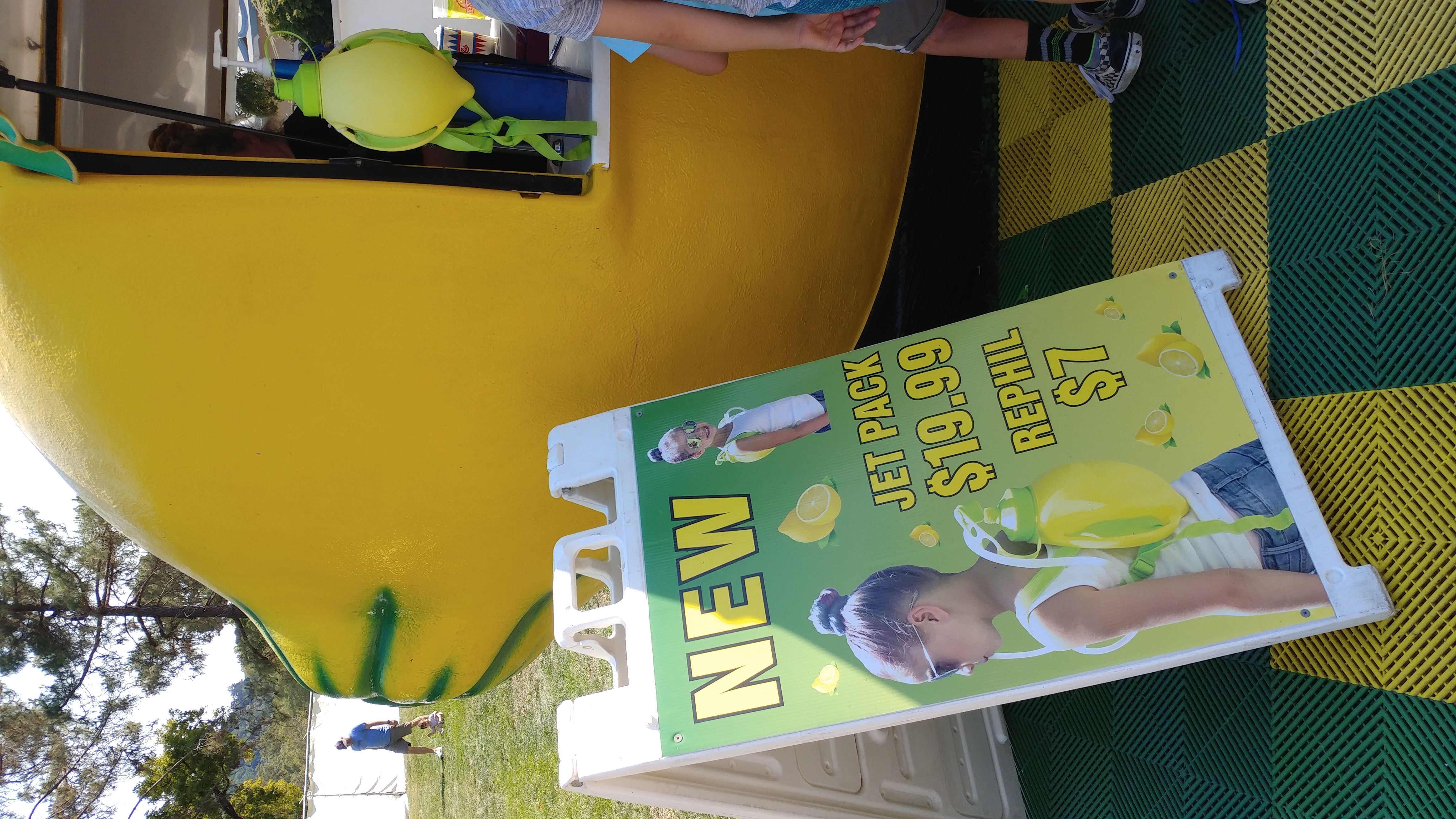 Phil's Lemonade's lemonade jetpack at the Marin County Fair