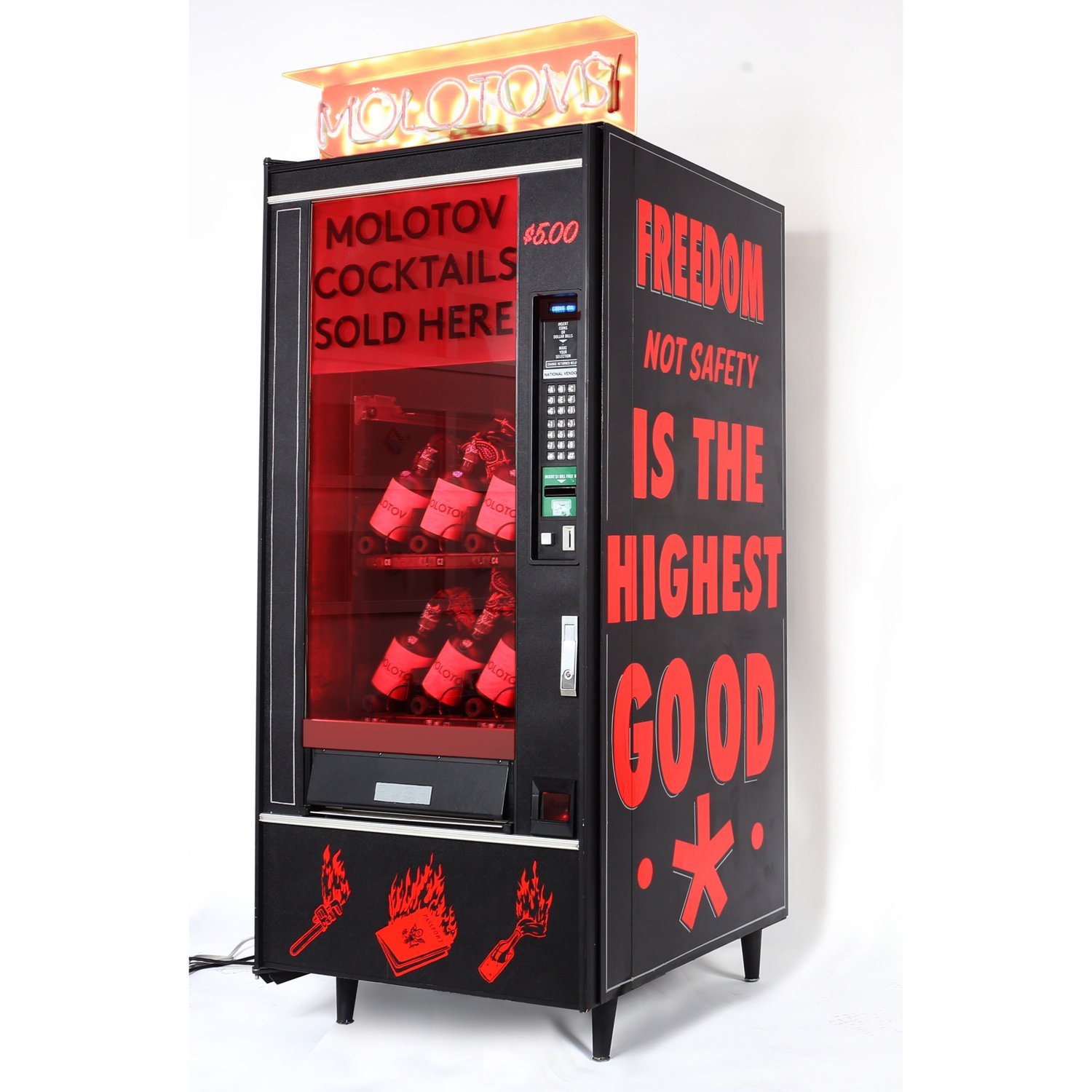 art vending machine selling 